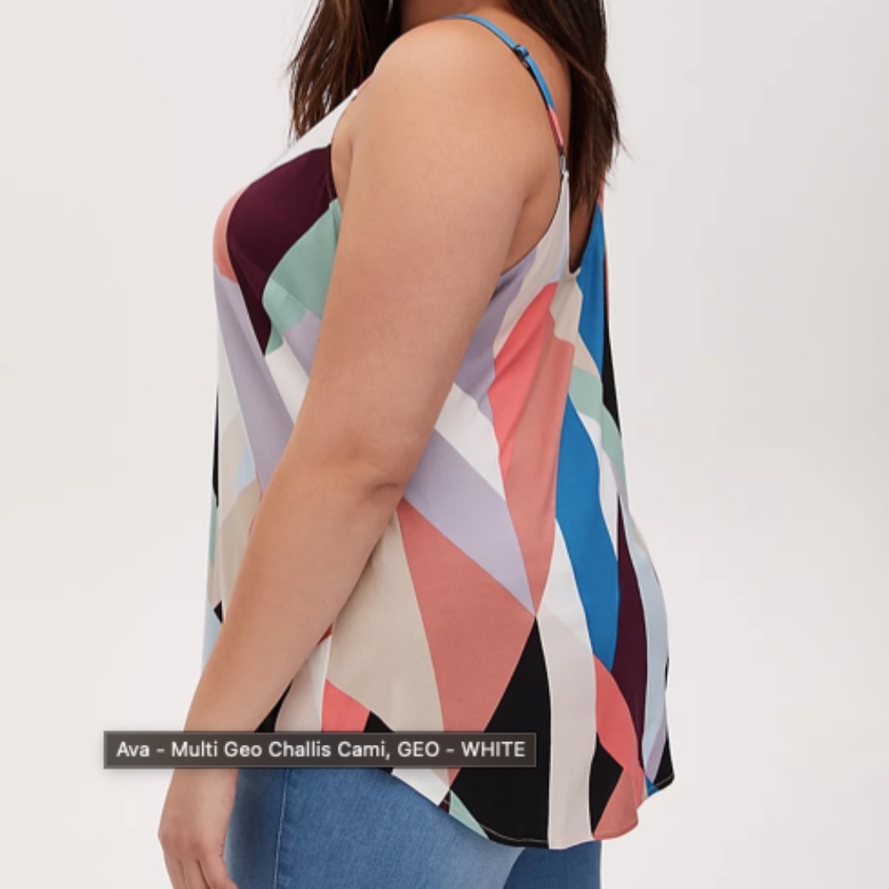 EUC Torrid Ava Multi Geo Challis Cami Tank Top Size 0 (Large) - Picture 2 of 9